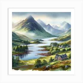 Landscape, highlands 1 Art Print