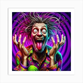 Psychedelic Man Art Print