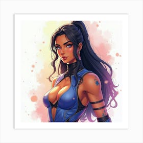 Mortal Kombat Ninja Fighter Concept Art (456) Art Print