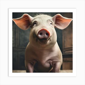 Pig Portrait Art Print