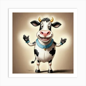 Cartoon Cow 14 Art Print