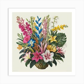 Tropical Bouquet Art Print