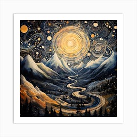 Moons Path Art Print