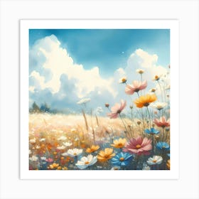 Field Of Flowers 1 Art Print