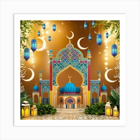 Leonardo Phoenix 09 A Vibrant And Ornate Ramadan Decoration Sc 0 (1) Poster