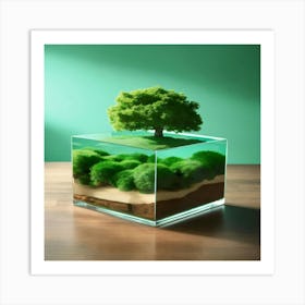 Tree In A Glass Box Art Print