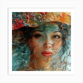 Woman With A Hat Art Print