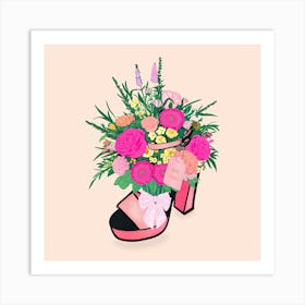 High Heel Bouquet Art Print