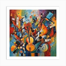 Abstract painting of jazz music Art Print