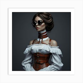 Steampunk Woman 2 Art Print