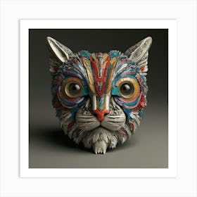 Cat Sculpture Art Print