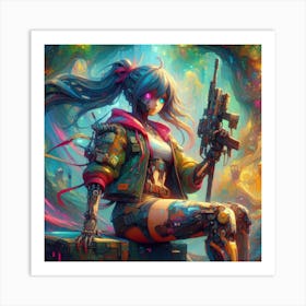 Robot Girl 6 Art Print