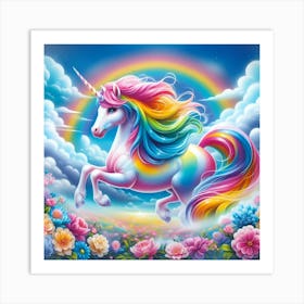 Unicorn Rainbow Art Print