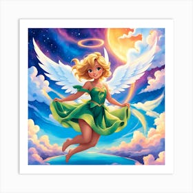 Angel In The Sky Art Print