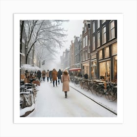 Winter In Amsterdam 1 Art Print