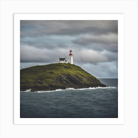 Lighthouse On The Island Art Print