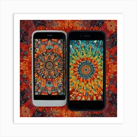 A Kaleidoscope Of Mobile Phones Art Print