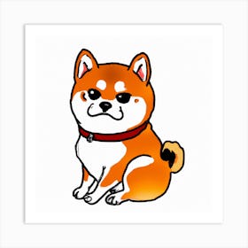 Sweet Shiba Inu Dog Art Print