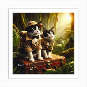 Bush Cats Art Print