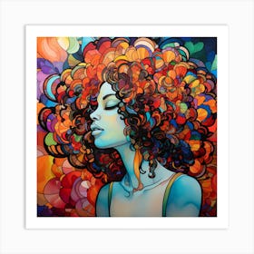 Afro Girl 47 Art Print