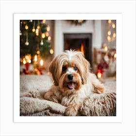 Christmas Dog Art Print