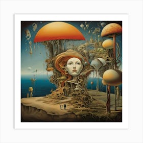 'The Woman In The Mushroom' Art Print