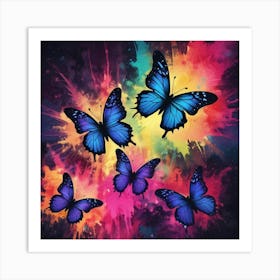 Colorful Butterflies 198 Art Print