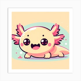 Cute Axolotl Art Print