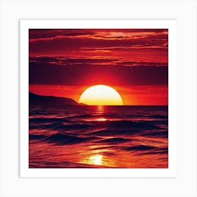 Sunset Over The Ocean 131 Art Print