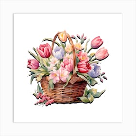 Tulip Essence Botanical Art Art Print