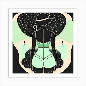 Girl In A Hat Art Print