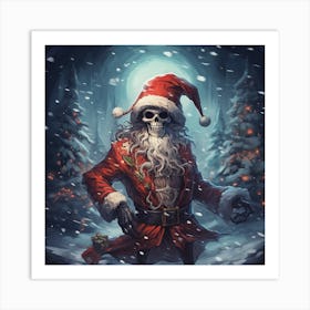 Merry Christmas! Christmas skeleton 21 Art Print