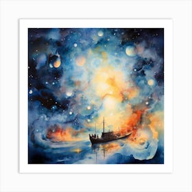 Ship In The Sky 2 Art Print