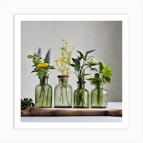 Vases Of Flowers Art Print