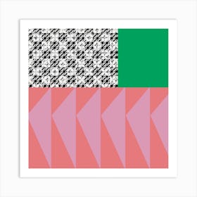 Abstract Geometric in pastel colors 04 Art Print