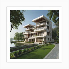 View Of A Residential Building Art Print