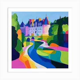 Colourful Gardens Château De Chenonceau Garden France 1 Art Print