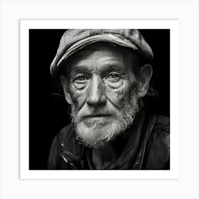 Leonardo Diffusion Xl Old Homeless Man Portrait12 Messy Beard 1 Upscayl 4x Realesrgan X4plus Anime Art Print