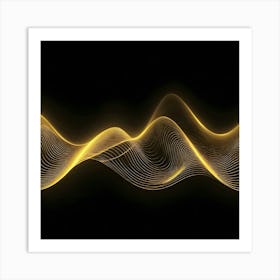 Golden Wave - Wave Stock Videos & Royalty-Free Footage 2 Art Print