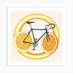 Orange Bike 5 Art Print