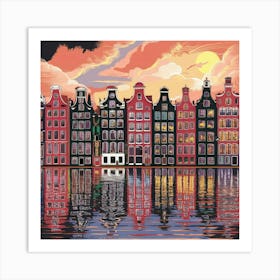 Amsterdam At Sunset Art Print