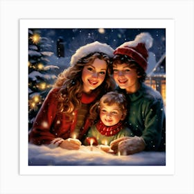 Celebration Festive Joy Family Gifts Lights Decorations Warmth Tradition Cheer Gathering (7) Art Print