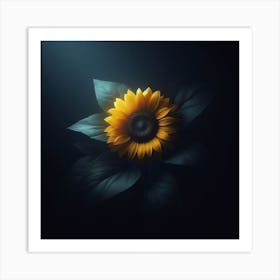 Sunflower Wallpaper Art Print