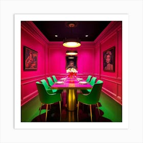 Pink Dining Room 2 Art Print