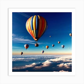 Hot Air Balloons In The Sky 1 Art Print