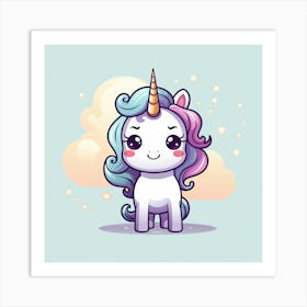 Cute Unicorn 586 Art Print