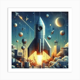 Spaceship Art Print