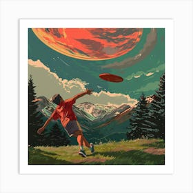 Frisbee In The Sky Art Print