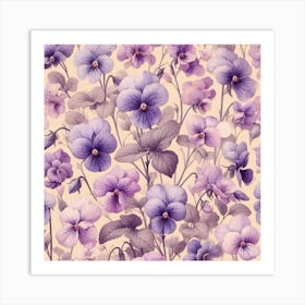 Violets 11 Art Print