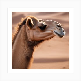 Camel In The Desert Art Print